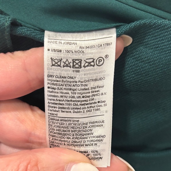 NWT Banana Republic Forest Green Straight Leg Trousers - Picture 6 of 9